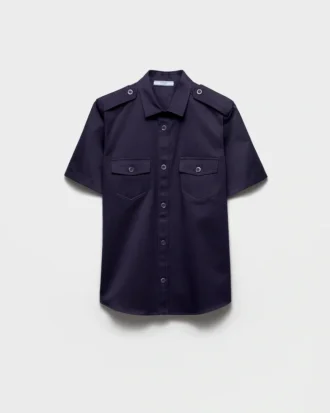 Camisa de algodón de manga corta