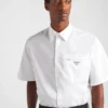 Camisa de algodón de manga corta Camisa de algodón de manga corta