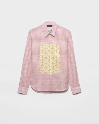 Camisa de algodón estampada