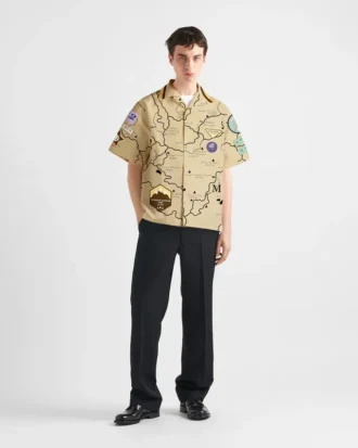 Camisa de algodón estampada Timecapsule