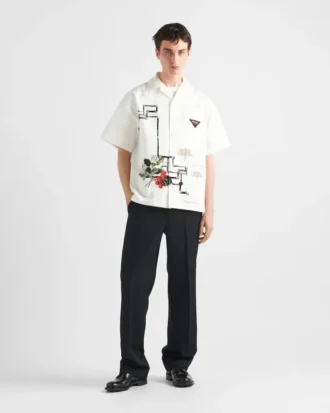 Camisa de algodón estampada Timecapsule