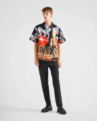 Camisa de algodón estampada Timecapsule