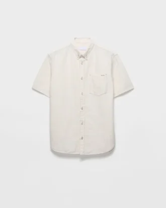 Camisa de cambray de manga corta