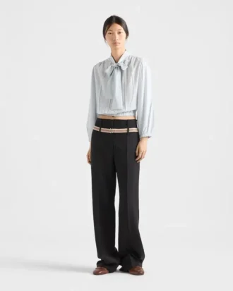 Camisa de crepé de China