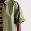 Camisa de cuero napa con cremallera Camisa de cuero napa con cremallera