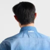 Camisa de denim ligero de manga corta Camisa de denim ligero de manga corta