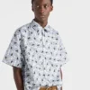 Camisa de golf estampada de mezcla de algodón Camisa de golf estampada de mezcla de algodón