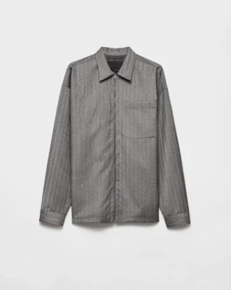 Camisa de lana con cremallera