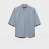 Camisa de manga corta de mezcla de algodón
