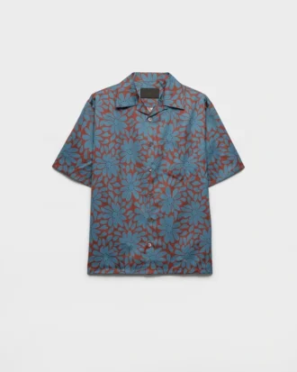 Camisa de manga corta de mezcla de algodón