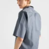 Camisa de manga corta de mezcla de algodón