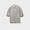 Camisa de manga corta de piel napa Camisa de manga corta de piel napa