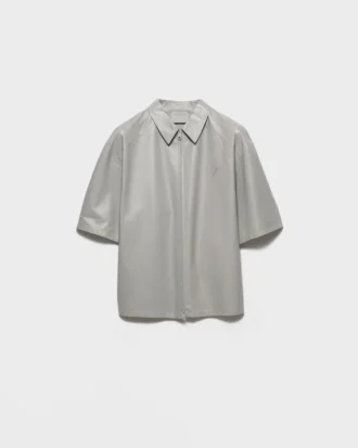 Camisa de manga corta de piel napa