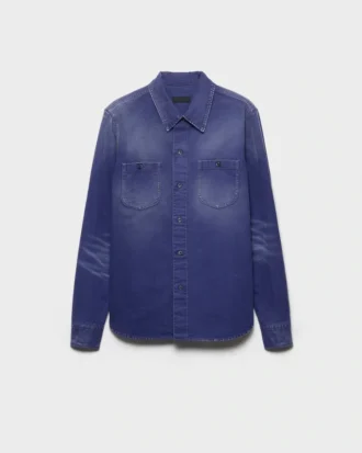 Camisa de sarga de algodón