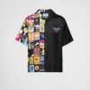 Camisa de sarga de seda Double Match Camisa de sarga de seda Double Match