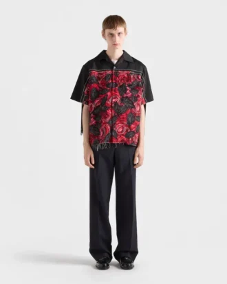 Camisa estampada Timecapsule con flecos