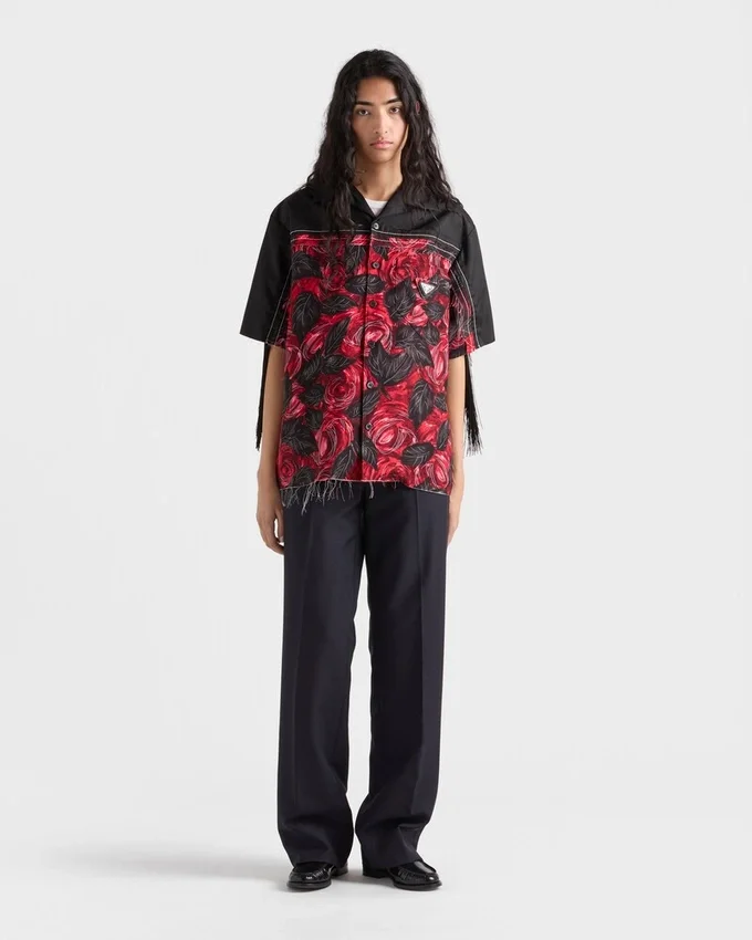 Camisa estampada Timecapsule con flecos Camisa estampada Timecapsule con flecos