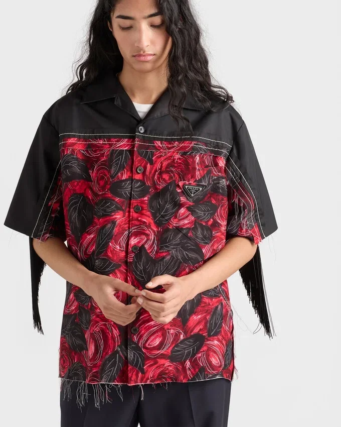 Camisa estampada Timecapsule con flecos Camisa estampada Timecapsule con flecos