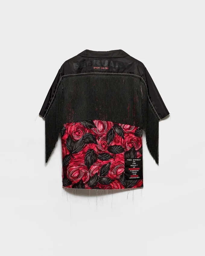 Camisa estampada Timecapsule con flecos Camisa estampada Timecapsule con flecos