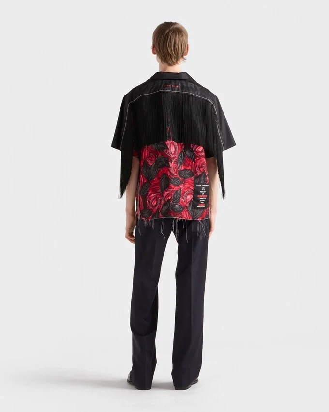 Camisa estampada Timecapsule con flecos Camisa estampada Timecapsule con flecos