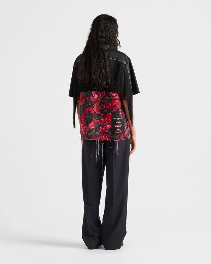 Camisa estampada Timecapsule con flecos Camisa estampada Timecapsule con flecos