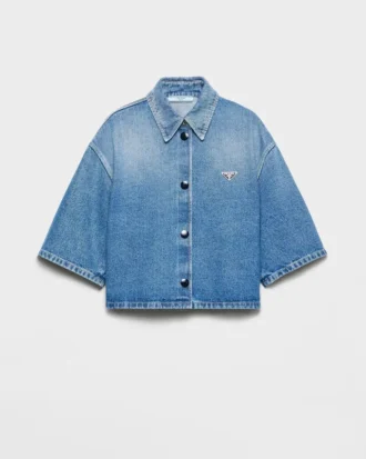 Camisa vaquera corta