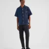 Camisa vaquera lavada de doble tono Camisa vaquera lavada de doble tono