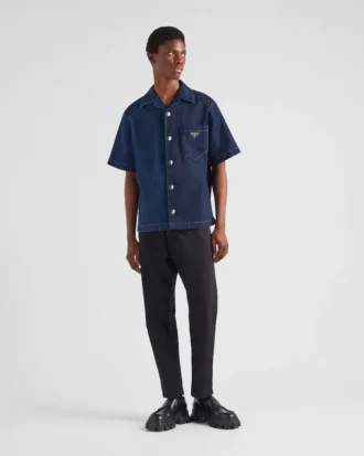 Camisa vaquera lavada de doble tono