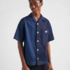 Camisa vaquera lavada de doble tono Camisa vaquera lavada de doble tono