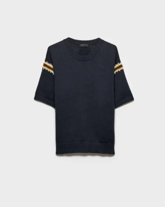 Camiseta de algodón bordada