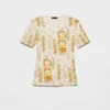 Camiseta de algodón con estampado floral Camiseta de algodón con estampado floral