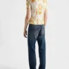 Camiseta de algodón con estampado floral Camiseta de algodón con estampado floral