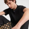 Camiseta de algodón elástico con logotipo Camiseta de algodón elástico con logotipo