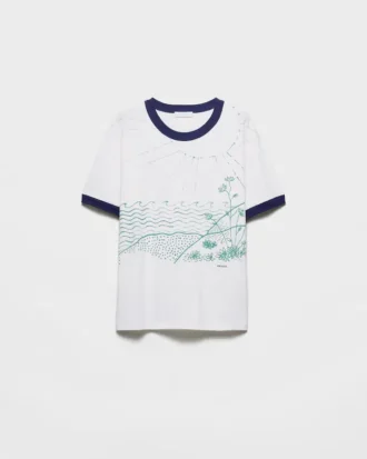 Camiseta de algodón estampada
