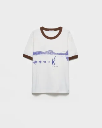 Camiseta de algodón estampada