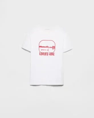 Camiseta de algodón estampada