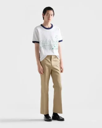 Camiseta de algodón estampada