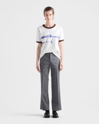 Camiseta de algodón estampada