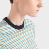 Camiseta de algodón Lisle a rayas Camiseta de algodón Lisle a rayas