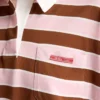 Camiseta de algodón Lisle de manga larga con estampado Bayadere