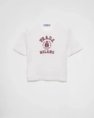 Camiseta de cachemira con intarsia