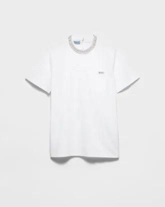 Camiseta de jersey bordada