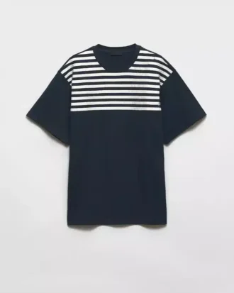 Camiseta oversize de algodón a rayas