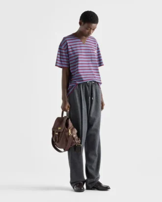 Camiseta oversize de jersey a rayas