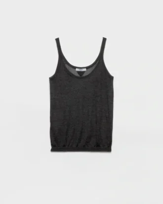 Camiseta sin mangas de cachemira y seda