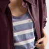 Camiseta sin mangas de jersey a rayas Bayadere