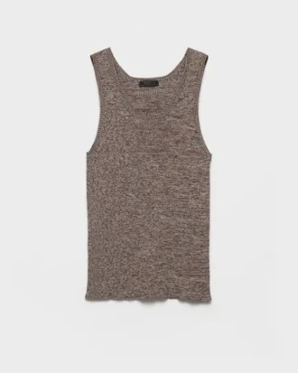 Camiseta sin mangas de punto de algodón