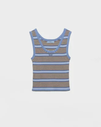 Camiseta sin mangas de punto de algodón