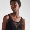 Camiseta sin mangas de seda con logotipo Camiseta sin mangas de seda con logotipo