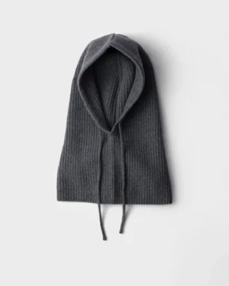 Capucha de punto de lana y cachemira